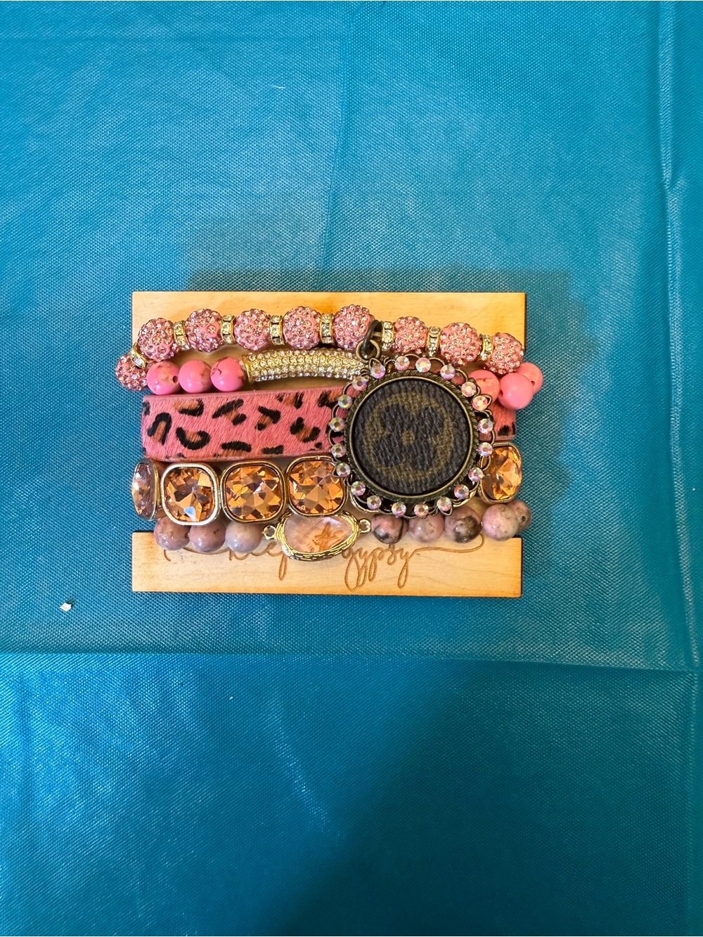 Pinkalicious Leopard Embellished Bracelet Stack